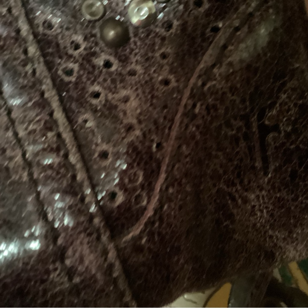 RARE Frye (Deborah) Studded Handbag with Wallet, Dusty Wine - Picture 16 of 16